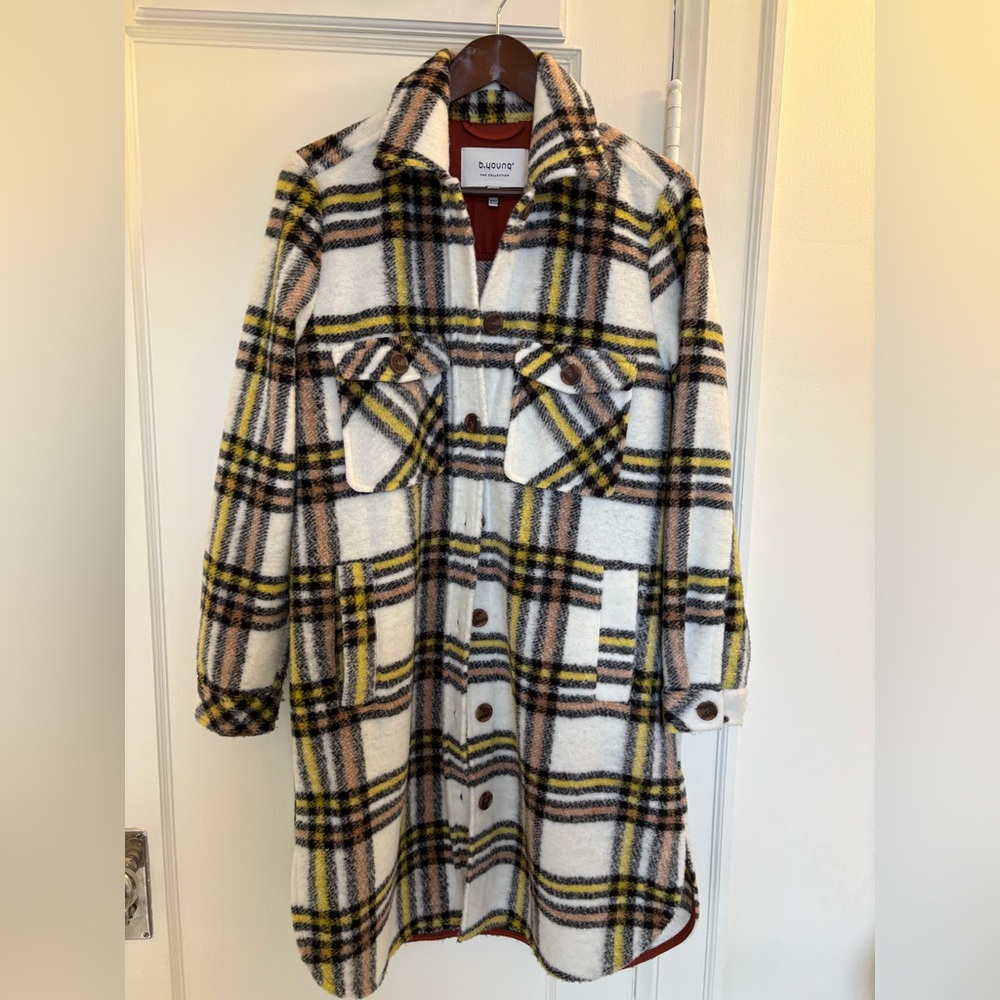 White and Black Trench Coat Classic Design